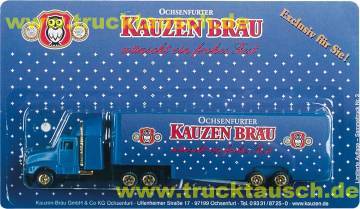 Kauzen Bräu (Ochsenfurt) Nr.3, wünscht ein frohes Fest (1999), mit 2 Logos vor Sternen