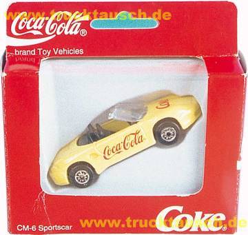Coca Cola - Edocar 1998, CM-6 Sportscar, gelb, Schrift rot