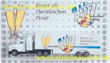 Lauterbacher (Ehnle) Blitz Weissbier Radler, mit 2 Gläsern