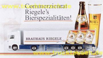 Riegele (Augsburg) mit 3 schrägen Flaschen