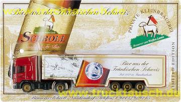 Schroll (Nankendorf) Bier aus der fränk. Schweiz, mit schrägem Glas und Zeichnung
