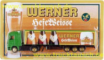 Werner Hefe Weisse, mit 3 Flaschen und Glas