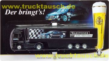 Warsteiner AMG-Mercedes, mit Tourenwagen Nr. 6 vor Zielflagge