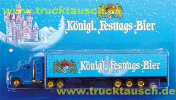 König Ludwig Königl. Festtags-Bier (Weihnachten 2001), 2-Sattelachsen, mit Logo und Schloss
