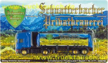 Schnatterbacher mit Logo vor Landschaft