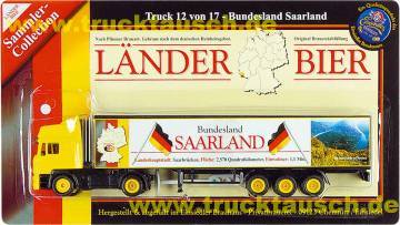 Länderbier (Lommatzsch) Nr.12, Saarland, mit Saarschleife bei Mettlach (Einsiedler Logo auf Bli