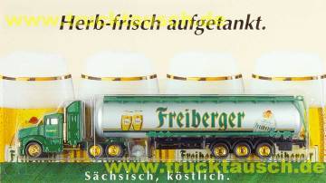 Freiberger mit 2 Gläsern und Logo