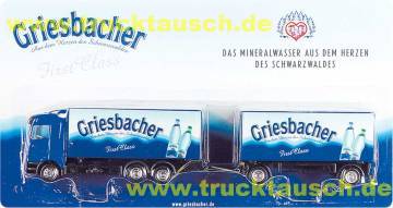 Griesbacher Mineralwasser First Class, mit 2 schrägen Flaschen