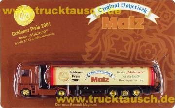 Original Bayerisch Malz Goldener Preis 2001, mit DLG Medaille und Logo