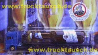 Glückauf Biere (Gersdorf) mit liegender Edelpils-Flasche