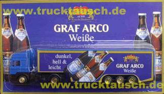 Arco Valley (Eichendorf) Graf Arco Weiße, dunkel, hell & leicht, mit 3 schrägen Flaschen