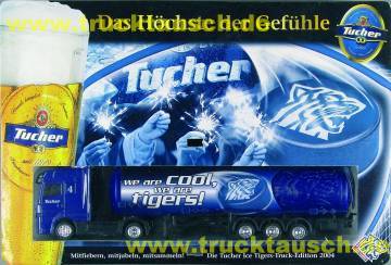 Tucher Ice-Tigers 2004, 4/4, mit plastischem Logo Mohr