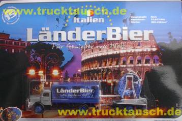 Länderbier (Lommatzsch) Euro 15/15, Italien, mit ovaler Werbetafel auf Hänger- Aufl. 2.500