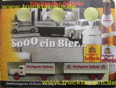 Stuttgarter Hofbräu Sooo ein Bier..., mit Schriftzug und Logos, großer Blister