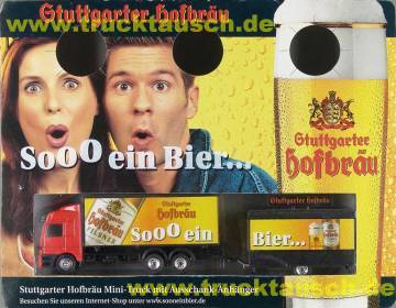 Stuttgarter Hofbräu Sooo ein Bier..., mit Schankwagen, großer Blister