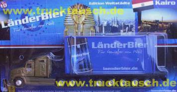 Länderbier (Lommatzsch) Weltstädte, Nr.10, Kairo, mit großer Werbetafel auf 7-Achs Hänger