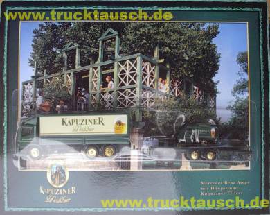 Kapuziner Weizen (Kulmbach) mit Dreirad auf Tandem-Flachpritschenhänger