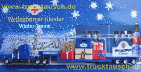 Weltenburger Kloster Bier Winter-Traum (Weihnacht 2005), mit 5 Paketen und Bierkasten