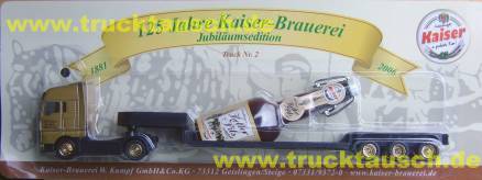 Kaiser-Brauerei Kumpf (Geislingen) 125 Jahre, Nr.2, mit schräger Keller-Pils-Bügelflasche