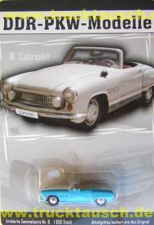 DDR PKW Modelle Nr.08, IFA Wartburg 311 Kabriolett, 1/64- Aufl. 1.600