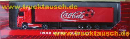 Coca Cola - Lemke 1/4 Fußballserie, Schriftzug und roter Fussball