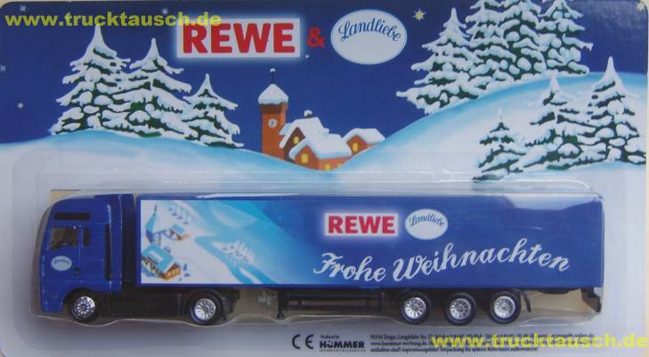 Rewe und Landliebe, Frohe Weihnachten (2008), mit Häusern im Schnee